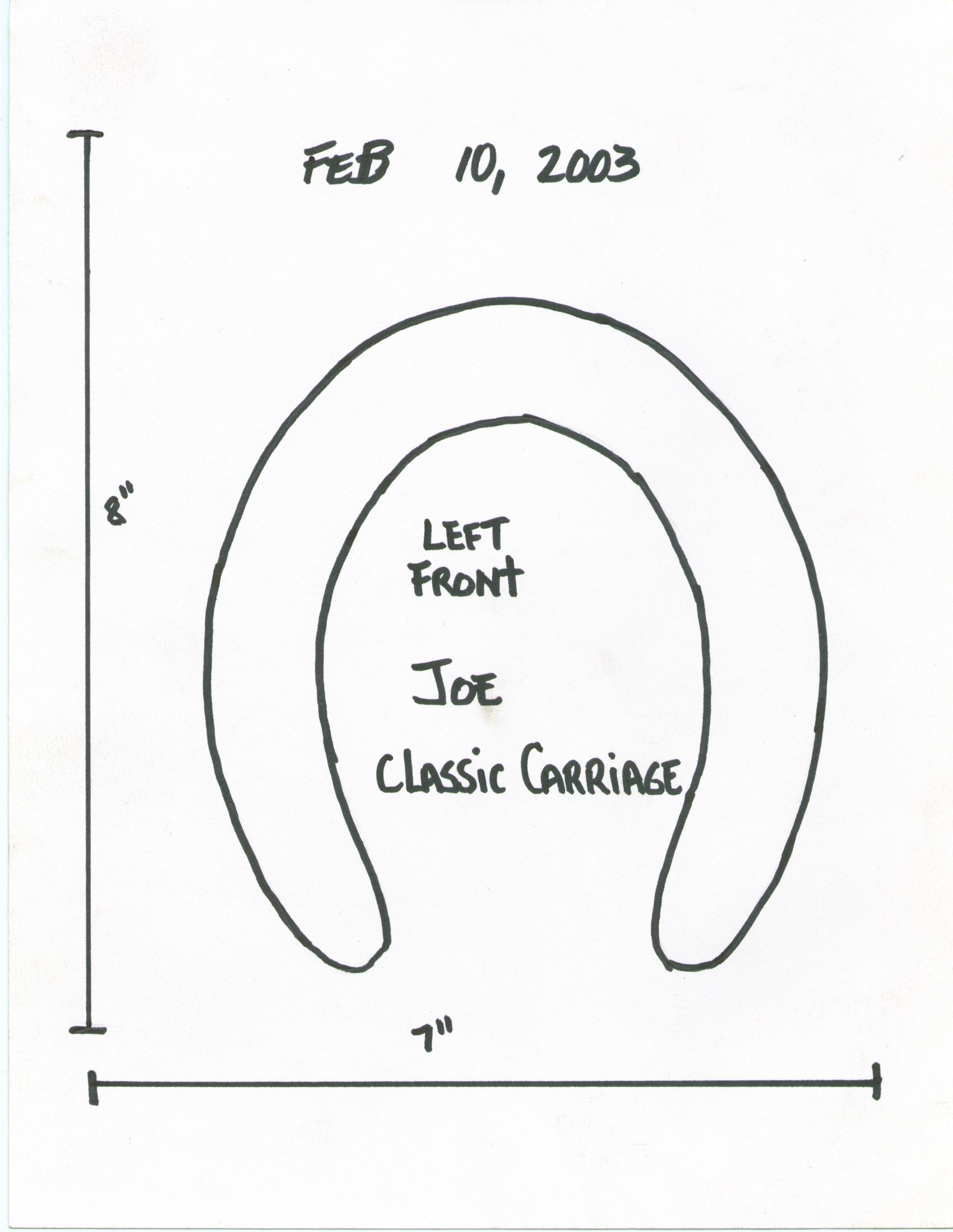 Sample: Tracing of Horseshoe Shaped to Fit Foot